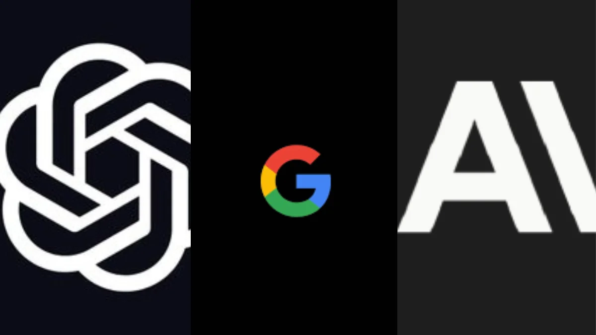 OpenAI、Anthropic、Googleのロゴが並んでいる